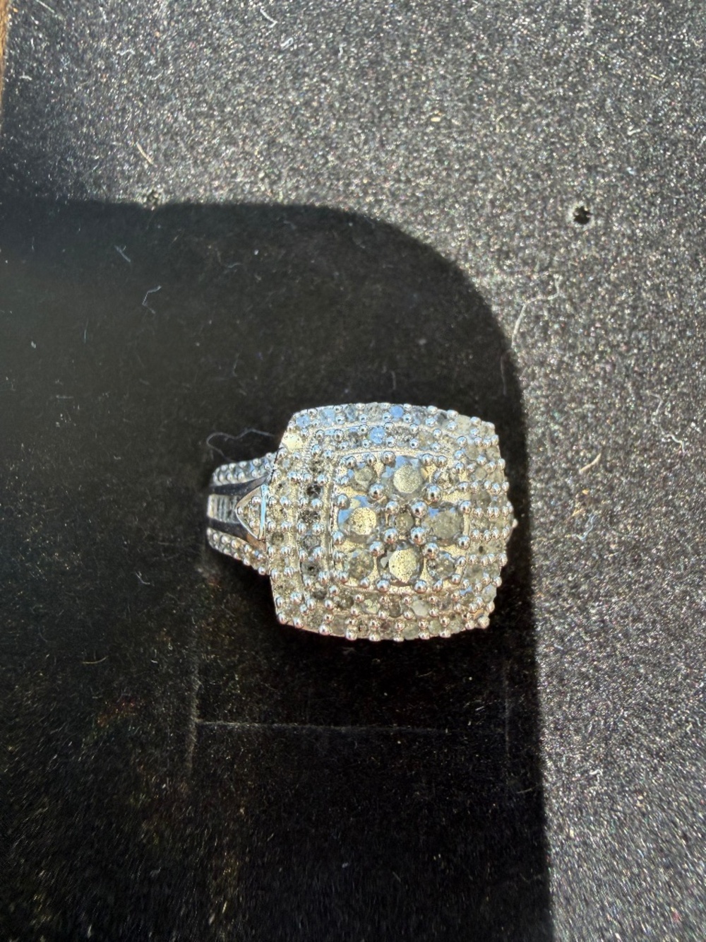 1CTW Natural Diamond Cushion Cut Diamond Ring Size 7